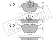 573.0 Sada brzdových destiček, kotoučová brzda fri.tech.