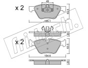 573.5 Sada brzdových destiček, kotoučová brzda fri.tech.