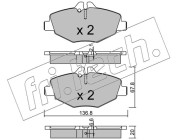 578.0 Sada brzdových destiček, kotoučová brzda fri.tech.