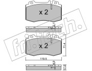 579.5 Sada brzdových destiček, kotoučová brzda fri.tech.