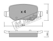 581.0 Sada brzdových destiček, kotoučová brzda fri.tech.