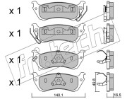586.0 Sada brzdových destiček, kotoučová brzda fri.tech.