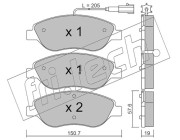 593.0 Sada brzdových destiček, kotoučová brzda fri.tech.