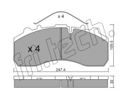 601.0 Sada brzdových destiček, kotoučová brzda fri.tech.