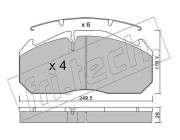 602.0 Sada brzdových destiček, kotoučová brzda fri.tech.