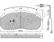 602.4W Sada brzdových destiček, kotoučová brzda fri.tech.