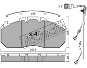 603.0W Sada brzdových destiček, kotoučová brzda fri.tech.