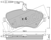 617.0 Sada brzdových destiček, kotoučová brzda fri.tech.