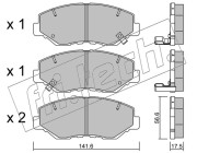 622.0 Sada brzdových destiček, kotoučová brzda fri.tech.