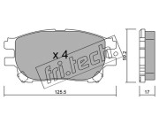 631.0 Sada brzdových destiček, kotoučová brzda fri.tech.