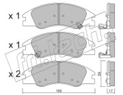 646.0 Sada brzdových destiček, kotoučová brzda fri.tech.