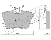 651.0 Sada brzdových destiček, kotoučová brzda fri.tech.