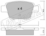 655.0 Sada brzdových destiček, kotoučová brzda fri.tech.