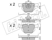 660.4 Sada brzdových destiček, kotoučová brzda fri.tech.