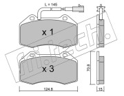 667.1 Sada brzdových destiček, kotoučová brzda fri.tech.