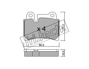 676.0 Sada brzdových destiček, kotoučová brzda fri.tech.