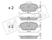 680.0 Sada brzdových destiček, kotoučová brzda fri.tech.