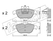 682.0 Sada brzdových destiček, kotoučová brzda fri.tech.