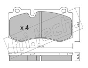 685.0 Sada brzdových destiček, kotoučová brzda fri.tech.