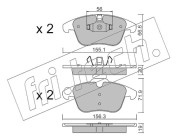 691.0 Sada brzdových destiček, kotoučová brzda fri.tech.