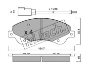 695.0 Sada brzdových destiček, kotoučová brzda fri.tech.