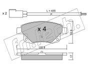 697.0 Sada brzdových destiček, kotoučová brzda fri.tech.