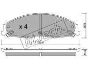 714.0 Sada brzdových destiček, kotoučová brzda fri.tech.