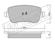 722.0 Sada brzdových destiček, kotoučová brzda fri.tech.