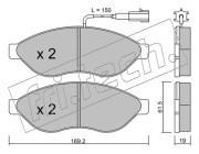 724.1 Sada brzdových destiček, kotoučová brzda fri.tech.