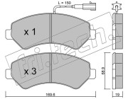 725.0 Sada brzdových destiček, kotoučová brzda fri.tech.