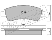 726.0 Sada brzdových destiček, kotoučová brzda fri.tech.