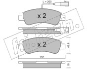 726.1 Sada brzdových destiček, kotoučová brzda fri.tech.