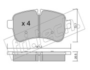 727.0 Sada brzdových destiček, kotoučová brzda fri.tech.