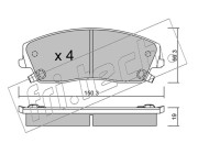 732.0 Sada brzdových destiček, kotoučová brzda fri.tech.