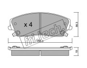 732.0 Sada brzdových destiček, kotoučová brzda fri.tech.