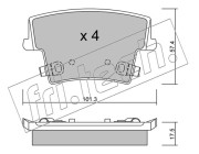 734.0 Sada brzdových destiček, kotoučová brzda fri.tech.