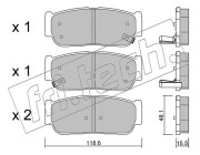 743.0 Sada brzdových destiček, kotoučová brzda fri.tech.