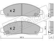 747.0 Sada brzdových destiček, kotoučová brzda fri.tech.