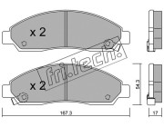 747.0 Sada brzdových destiček, kotoučová brzda fri.tech.