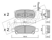 753.0 Sada brzdových destiček, kotoučová brzda fri.tech.