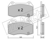 754.0 Sada brzdových destiček, kotoučová brzda fri.tech.