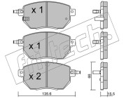 757.0 Sada brzdových destiček, kotoučová brzda fri.tech.