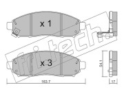 759.0 Sada brzdových destiček, kotoučová brzda fri.tech.