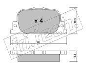 768.0 Sada brzdových destiček, kotoučová brzda fri.tech.