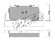 769.0 Sada brzdových destiček, kotoučová brzda fri.tech.