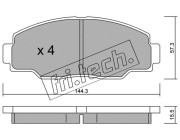 771.0 fri.tech. sada brzdových platničiek kotúčovej brzdy 771.0 fri.tech.