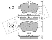 784.0 Sada brzdových destiček, kotoučová brzda fri.tech.