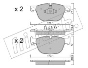 786.0 Sada brzdových destiček, kotoučová brzda fri.tech.