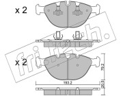 787.0 Sada brzdových destiček, kotoučová brzda fri.tech.