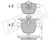 789.0 Sada brzdových destiček, kotoučová brzda fri.tech.